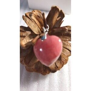 Beautiful Rhodochrosite Heart Pendant